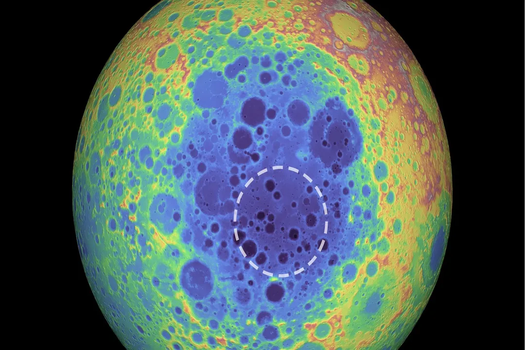 What is the crater on the dark side of the Moon?
