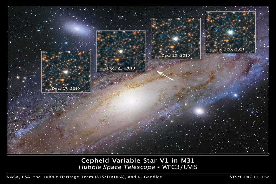 How did Hubble measure the distance to the Andromeda Galaxy?, Galactic Debate