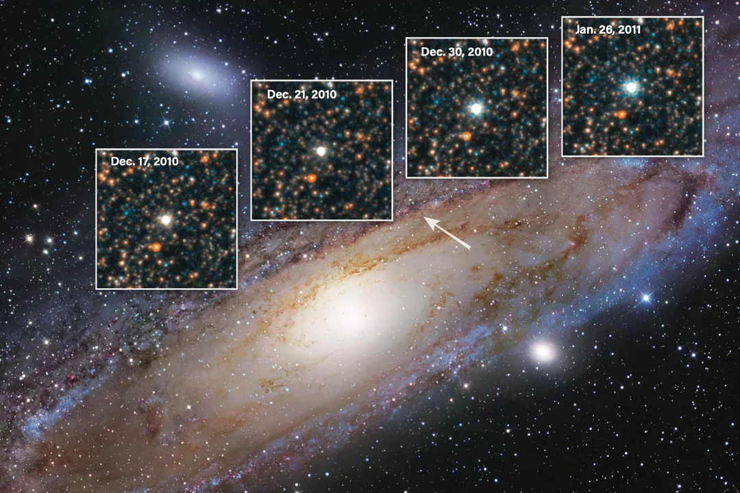 How did Hubble measure the distance to the Andromeda Galaxy?