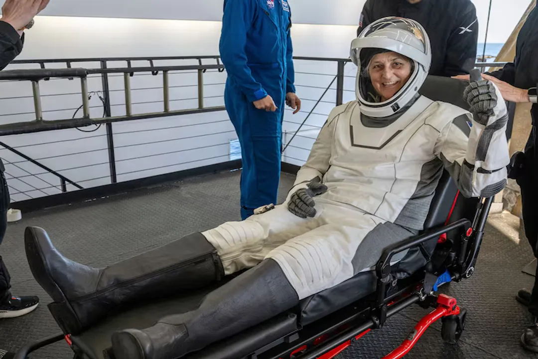 How did the astronauts get back from the ISS?, Atmospheric Entry