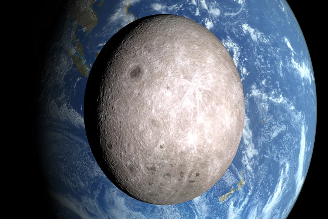 What did NASA find on the far side of the Moon?, Surface Contrast