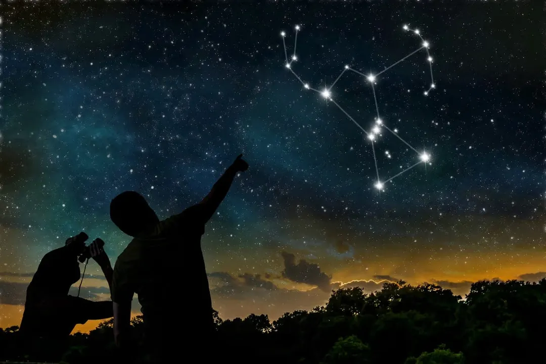 What is in Orion's left hand?