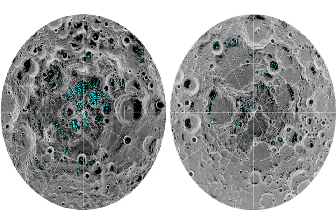 Why is the Moon's south pole considered significant for exploration?, Ice Presence