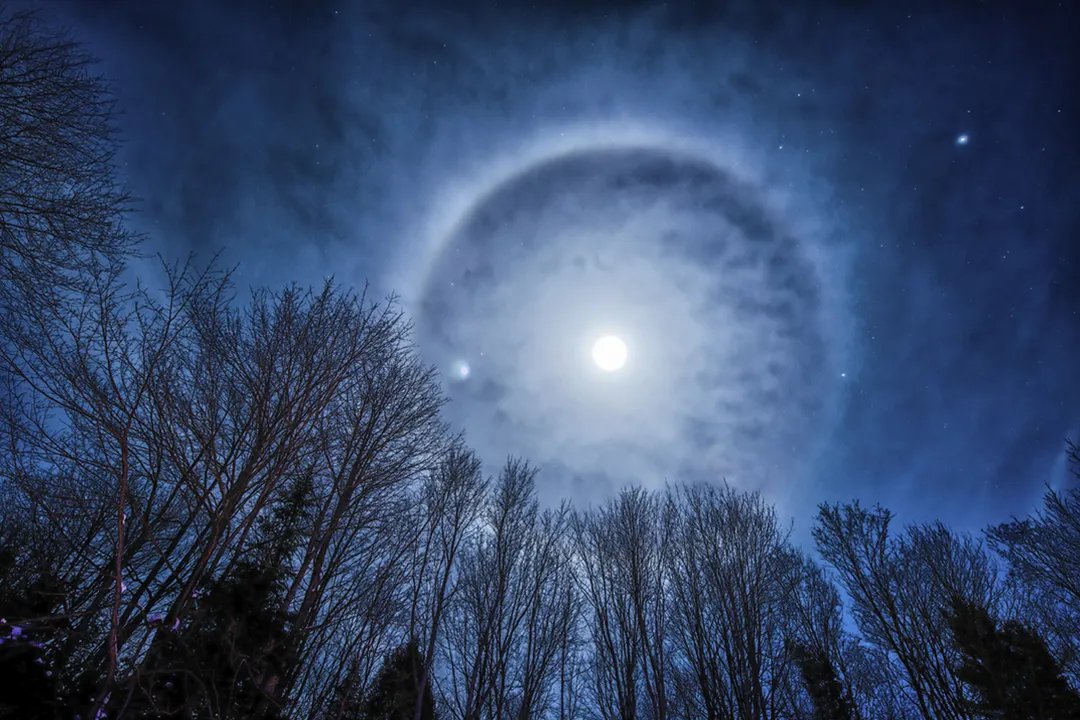 Does a ring around the moon mean a storm is coming?, Optical Illusion
