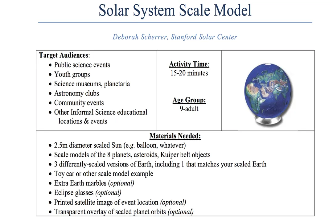 How to make a model of a solar system?, Material Choices
