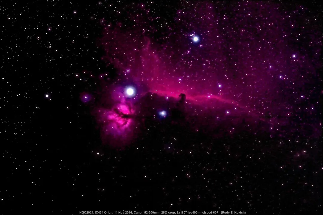 What causes the bright colors in an emission nebula?