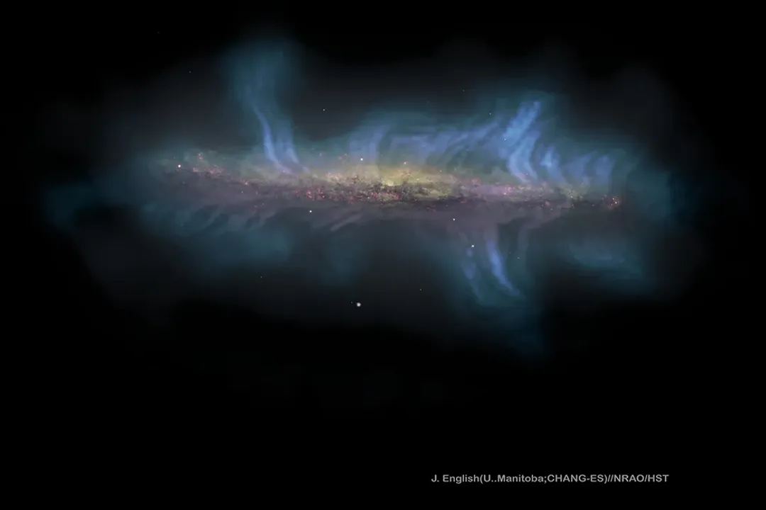 What causes the waves to glow in a spiral galaxy?, Stellar Color