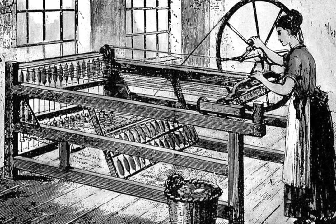 What invention helped the textile industry?, Weaving Leap