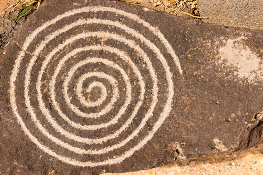What is the origin of the spiral?