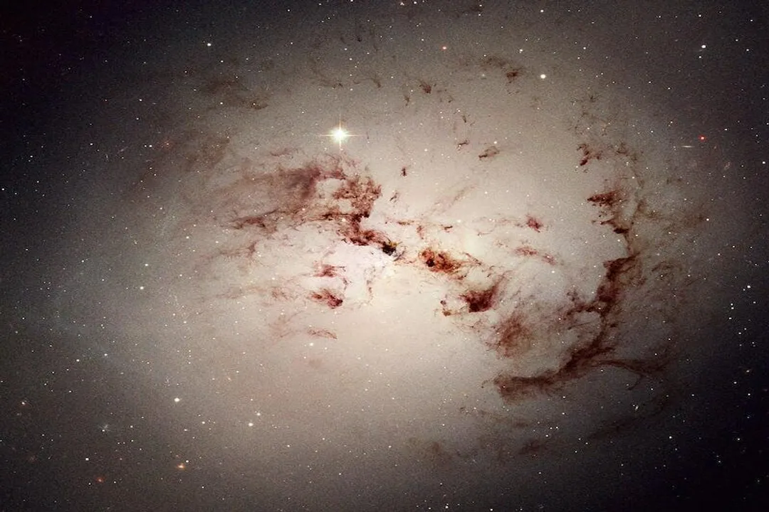 What type of galaxy has old red stars?, Star Birth Cessation