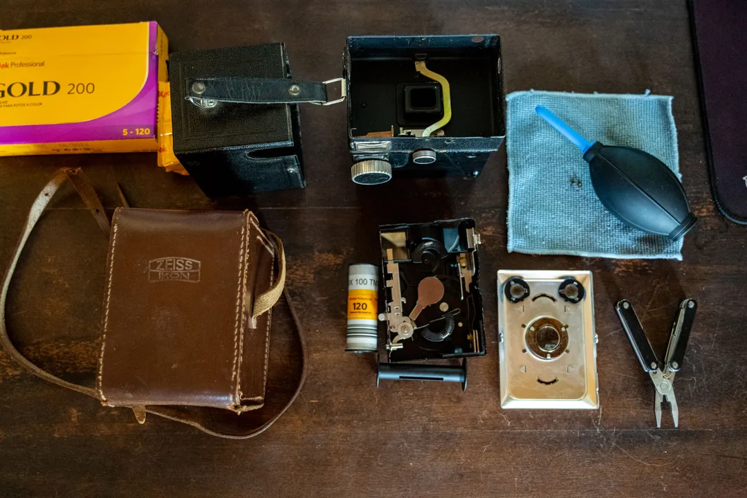 When was the small box camera invented?, Technical Simplicity
