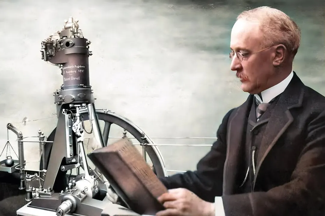 Which engine did Rudolf Diesel improve?