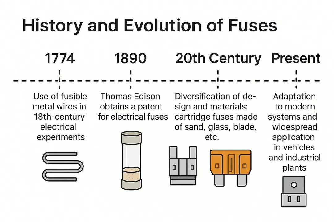 Who invented the first fuse?, Early Safety Links