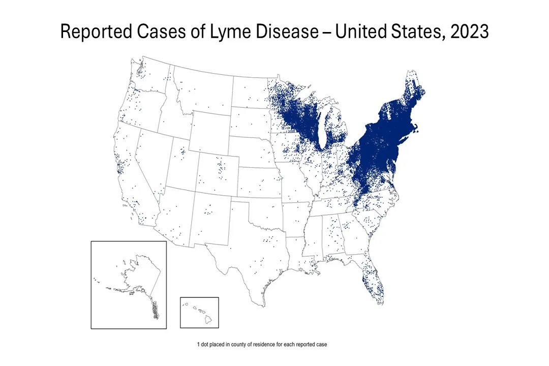 What percentage of ticks carry Lyme disease in Oregon?