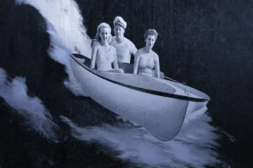 Who built the first fiberglass boat?